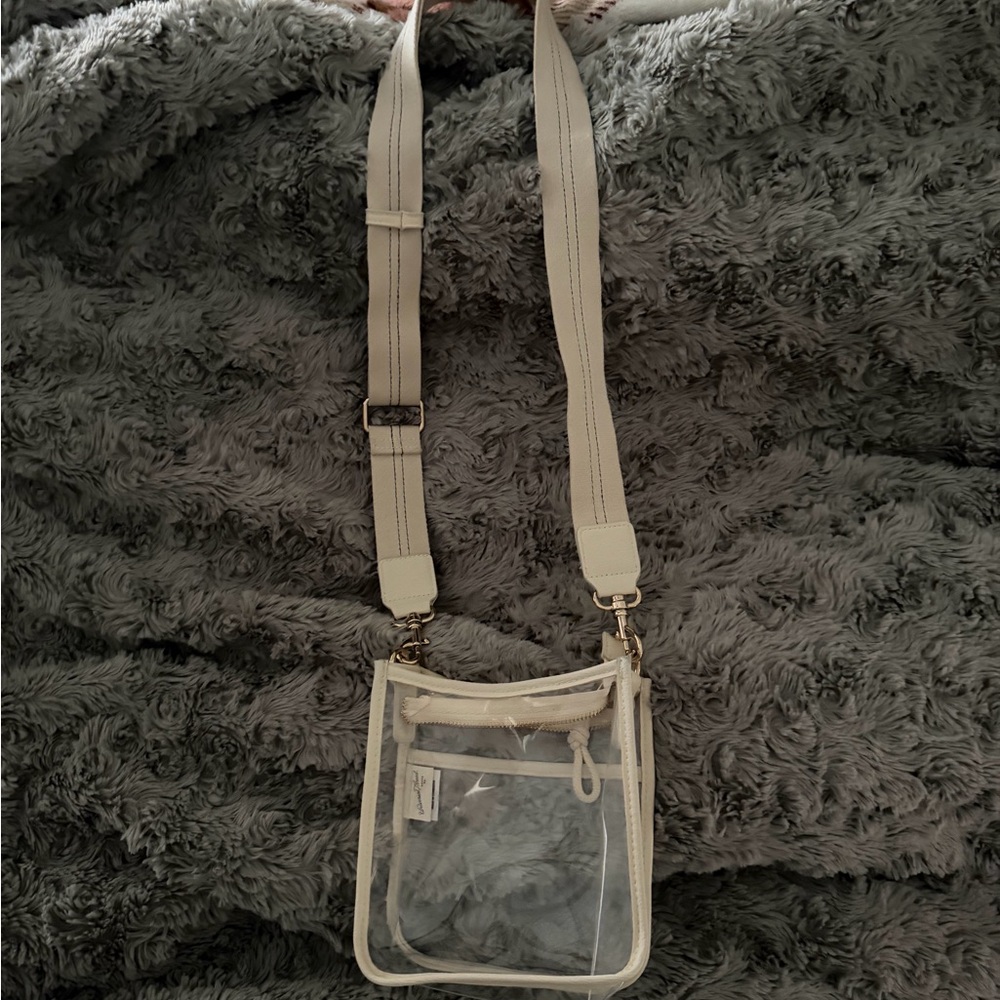 Universal Thread Clear Crossbody with Cream Trim and Adjustable Strap